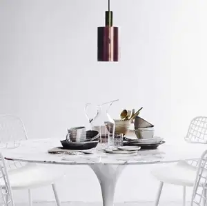 Tische und Stuhls ets Esszimmer Space Saver Hoher Esstisch mit Gegen höhe und Stühlen aus weißem Leder