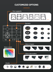 Household <b>Kitchen</b> Cooking Four Burner Gas with CE Estufa Built <b>in</b> Cooker Auto Ignition - Product Image 3
