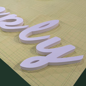 مخصص رخيصة في الهواء الطلق الليزر قطع 3D الأبجدية لافتات ألواح الفلين رسمت استقبال الزخرفية البلاستيك Pvc علامات إلكتروني - Product Image 4
