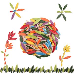 أفكار فنية مزججة على شكل بتلات ورقية قطع سيراميك تصنعها بنفسك فضفاضة للحرف اليدوية - Product Image 5