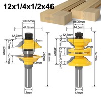 Fraise à rainurer et à languettes réglable pour charpente, lot de 2, tige de 12 mm, pour machine CNC