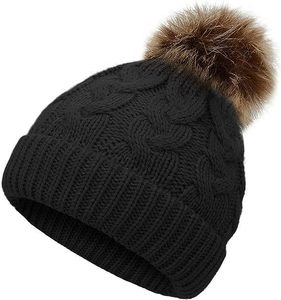 Gorro de Punto de <span class=keywords><strong>Invierno</strong></span> para Mujer, Diseño de Calavera con Pelo Sintético, Estilo Playa, Camuflaje, <span class=keywords><strong>2023</strong></span> - Product Image 1