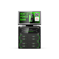 Mesin Vending Charger Power Bank 8 Slot Terintegrasi 4G, Dapat Ditumpuk, Pengisian Cepat, Stasiun Pengisian Daya Bersama 6000mah 60W LED