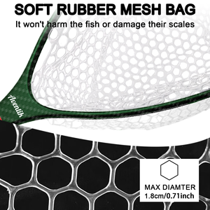 Filet de pêche flottant à la mouche en fibre de carbone Filet de pêche léger en caoutchouc transparent BTI-03G-CBLB04 fantôme (B01) - Product Image 3