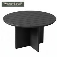 Juego de Comedor de Lujo Moderno para Exteriores con Sillas de Aluminio, Muebles Redondos para Patio, Fábrica OEM ODM