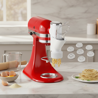 Accessoire presse-pâtes pour robot culinaire avec 7 plaques interchangeables (métal et plastique) – Crée 7 formes de pâtes, facile à utiliser et à nettoyer