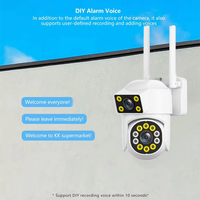 Double objectif et double écran Tuya Smart Camera Outdoor IP67 Full Color Night Vision Alarm Voice Support Multi-user View