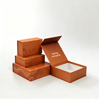 Boîte pliante de luxe personnalisée avec logo, en carton rigide mat noir, jetable, vide, avec fermeture magnétique