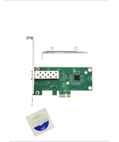 Carte réseau optique filaire externe Lekuo Intel I210 1G SFP+ PCIe - Adaptateur réseau optique Gigabit de qualité professionnelle - En stock