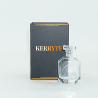 Boîtes d'emballage de parfum en carton rigide Kerryte avec logo privé imprimé, boîte de parfum noire magnétique avec emballage personnalisable