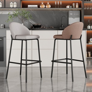 Hiện đại đơn giản Thiết kế thanh ghế cao Scandinavian phân cho quán cà phê nhà đảo nhà bếp ngoài trời khách sạn nhà hàng kim loại PU - Product Image 2