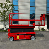 Plateforme élévatrice à ciseaux sur chenilles de 8 mètres, table élévatrice portable sur chenilles pour escaliers, équipement de travail aérien stable tout-terrain