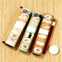 Tube en papier rond pour sushi Suka Sushi Burrito, emballage personnalisé, écologique, de qualité alimentaire, jetable, ensemble de contenants pour sushi