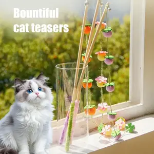 Juguete Interactivo para Gatos, Varita Divertida y Colorida para Gatitos, Juguetes de Madera para Gatos, Varita Interactiva para Mascotas, Suministros para Mascotas - Product Image 2