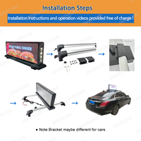 Pantalla LED Publicitaria para Techo de Taxi de Doble Cara a Todo Color con Posicionamiento GPS, P2.5 P3, Programable, Control Remoto, Letrero LED para Cabina