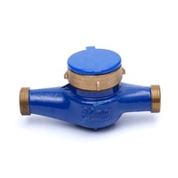 Compteur d'eau froide multi-jets à corps en laiton de type sec 32 mm, dispositif de réglage interne ISO 4064 Classe B