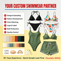 Ensemble de bikini pour femmes à taille haute avec impression par sublimation personnalisée, maillot de bain sexy triangle push-up, fabricant de vêtements de plage OEM/ODM