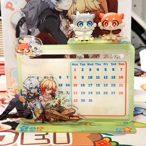 Calendario de Acrílico Personalizado, Calendario de Escritorio con Dibujos Animados, Tablero de Mensajes Móvil, Soporte Giratorio Redondo, Hecho a Medida con Imágenes Proporcionadas - Product Image 2