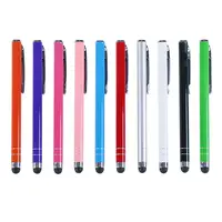 سبائك الألومنيوم موصل قلم من السيليكون متعدد الملونة الروبوت ستايلس القلم ل الروبوت الهاتف رخيصة