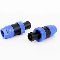 NL4FC Speakon Cable Crown Amplifier, XRL Audio Speaker Plug Jack Twist Lock 4 Pole Adapter Compatible avec Neutrik Speakon