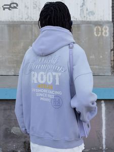 Sweat à capuche personnalisé pour homme, style américain, tendance, épais, simple, polyvalent, lavable, 100 % coton, imprimé, coupe ample - Product Image 2