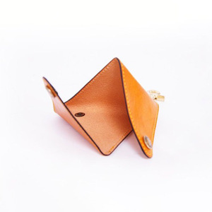 Custom-made triangular leather <b>coin</b> <b>purse</b>, Japanese-style minimalist <b>coin</b> <b>purse</b> keychain, creative snap <b>coin</b> bag. - Product Image 5