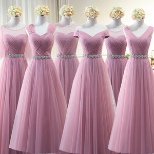 Bridesmaid Dresses Long Blue Tulle Sweetheart Neckline Evening Gowns For Wedding Reception Size 12-14 - Product Image 5