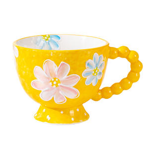 <span class=keywords><strong>Tazas</strong></span> <span class=keywords><strong>de</strong></span> Cerámica Pintadas a Mano con Dibujos Animados, <span class=keywords><strong>de</strong></span> Gran Capacidad, para Desayuno, Leche y Avena, Resistentes a Altas Temperaturas - Product Image 5