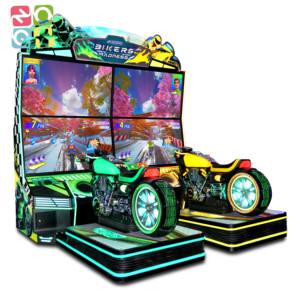 Motards Madness <span class=keywords><strong>2</strong></span> joueurs Adulte Moteur électronique Machine d'arcade Voiture de course 3D Machine de jeu d'arcade Simulateur de course - Product Image 2