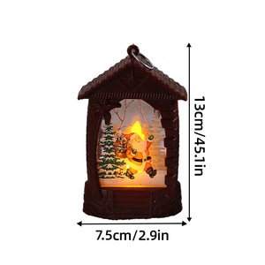 Adornos luminosos navideños, luz nocturna de Papá Noel, decoraciones de escritorio, manualidades, lámpara de viento de Navidad, lámpara de candelabro - Product Image 5