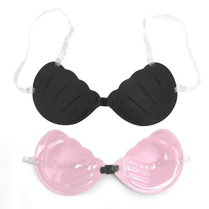 Autocollants de poitrine style coquille à contraste de couleurs, effet push-up pour poitrine petite, pour robe de mariée, anti-exposition, invisibles et respirants - Product Image 6