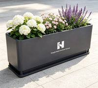 Jardinière sur pied en métal thermolaqué, grande taille, personnalisable, minimaliste, simple, écologique et durable, pour la maison, le jardin, l'hôtel et le commerce