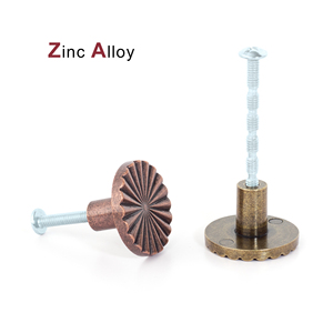 Massive Zinklegierung Antik Bronze & Kupfer Runde Knöpfe Vintage Möbel Türgriffe und Zuggriffe für Küchenschränke Schubladen - Product Image 3