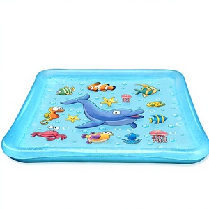 Parque Acuático Inflable y Aspersor Exterior para Niños Pequeños y Niños de 3 a 9 Años, Diseño de Animales Marinos, Diversión Acuática de Verano en el Patio Trasero - Product Image 2