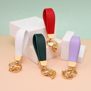 Bán buôn cá nhân trống Laser xe PU da Keychain <span class=keywords><strong>Keyring</strong></span> cho khắc - Product Image 1