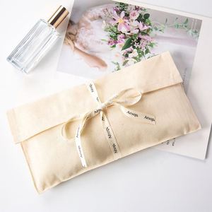 Beauty Cotton Canvas Envelope Dust Pillow Pouch Underwear Shoe Packing Bag With Flap - Product Image 4