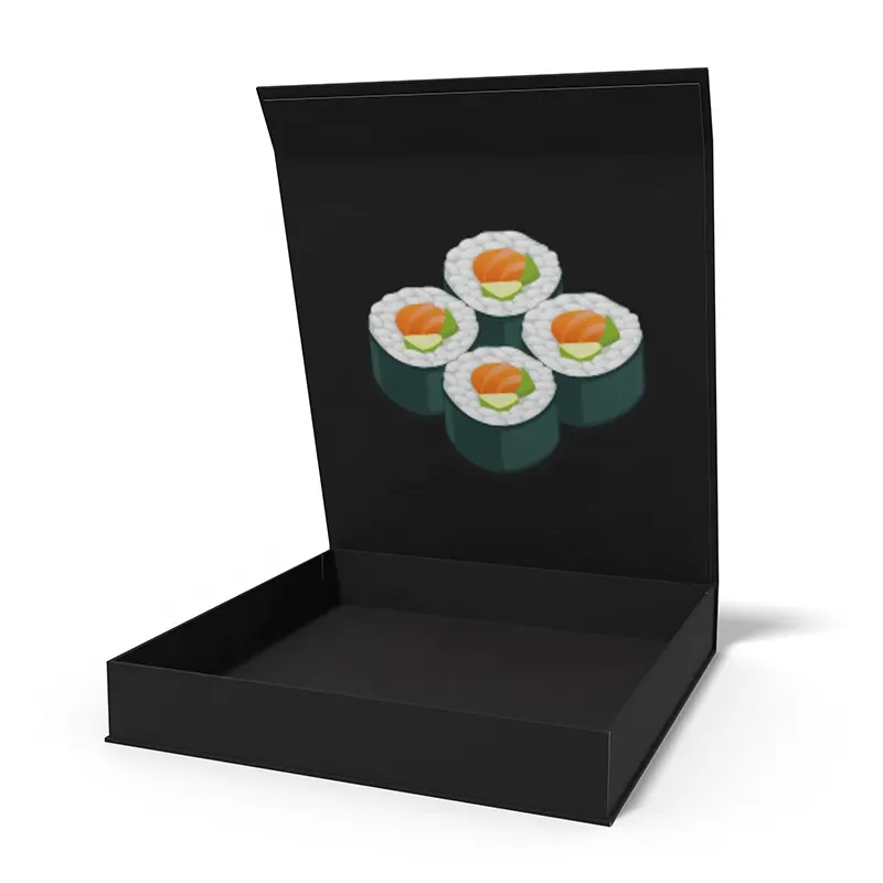 Özel Logo baskı lüks gıda sınıfı kağit kutu suşi paket servis kutusu iade Premium gıda kutuları