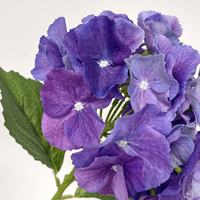 Vente en gros de tiges d'hortensia Bella au toucher réel, fleurs artificielles blanches en forme de boule pour la décoration de mariage et de la maison