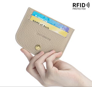 Nouveauté : Porte-cartes en cuir véritable avec RFID pour femmes, porte-permis de conduire, mini porte-cartes bancaire pour femme - Product Image 4