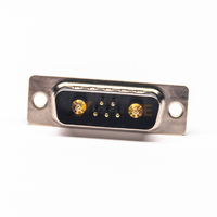 Connecteur Combo D-sub Haute Puissance 7W2, Disposition Mixte des Broches, Mâle/Femelle, à Souder, pour l'Automatisation Industrielle