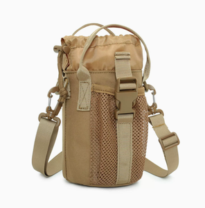 DF0208 Bolsa Porta Botella de Agua Portátil para Exteriores, Camuflaje Negro, Rojo, Caqui, Verde CP, con Correas para Hombro - Product Image 5