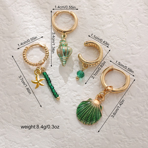 New Women's Trendy Stainless Steel Stud <b>Hoops</b> <b>Earrings</b> Set Big 14K Gold Plated Imitation Pearl Hypoallergenic <b>Fashion</b> Wholesale - Product Image 4