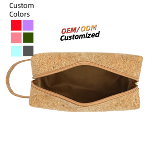 Wholesale Custom Zipper Pouch Eco-friendly Makeup <b>Bag</b> <b>Travel</b> <b>Toiletry</b> <b>Bag</b> Cork Cosmetic <b>Bag</b> - Product Image 2