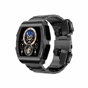 Montre connectée Android JM09 2025 avec écouteurs, écran TFT 1,91 pouces, 2-en-1, étanche IP67, suivi d'activité physique, suivi du sommeil, répondre aux appels - Product Image 1