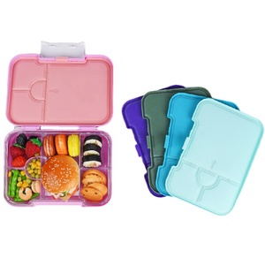 Fiambrera rectangular de acero inoxidable, bento 304, pequeño, mediano y grande, 5 compartimentos con tapa - Product Image 3