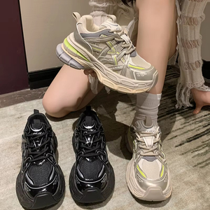 Chaussures à plateforme <span class=keywords><strong>compensées</strong></span> personnalisées pour femmes, chaussures de sport pour femmes, chaussures décontractées pour femmes, plateforme haute, marche, chunky, haute qualité, tendance - Product Image 2