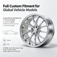 Jantes forgées monobloc 18 19 20 21 22 pouces à rayons multiples, finition usinée argentée, en aluminium 6061-T6, compatibles BMW Audi Mercedes Tesla