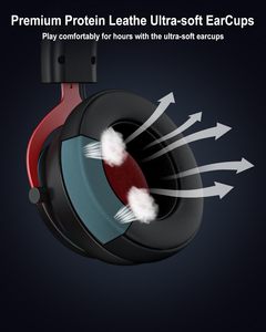 Casque de jeu ergonomique avec émetteur de microphone amovible pour PC pour PS4 pour PS5 Casque de jeu sans fil - Product Image 4