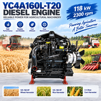 Moteur diesel turbocompressé refroidi par eau SCDC Yuchai YC4A160L-T20 118 kW 2300 tr/min pour moissonneuses-batteuses de blé de 125 à 160 CV