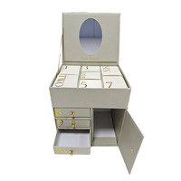 Boîte à tiroirs de luxe personnalisée princesse montre rose bijoux coffret cadeau de luxe boîte à bijoux de mode calendrier de l'avent avec miroir